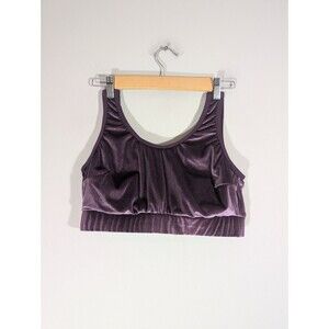 Torrid Curve Purple Velvet Padded Sports Bra Sz 1X Lounge Comfy Athletic